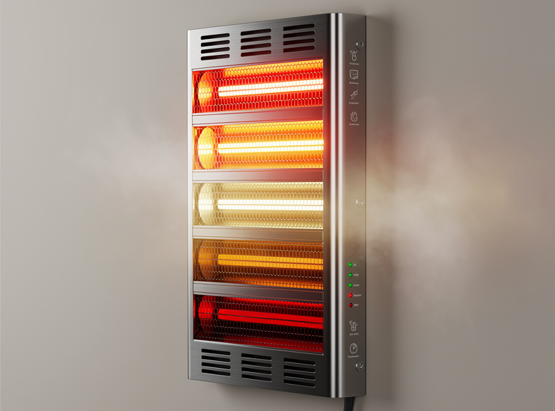 Full spectrum infrared sauna panel showing near mid and far infrared elements