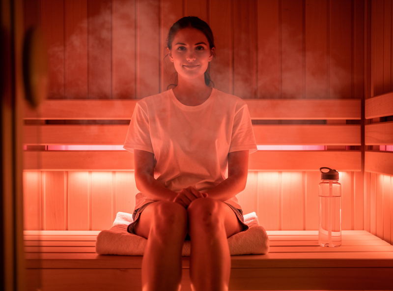 Beginner in infrared sauna with low temperature setting