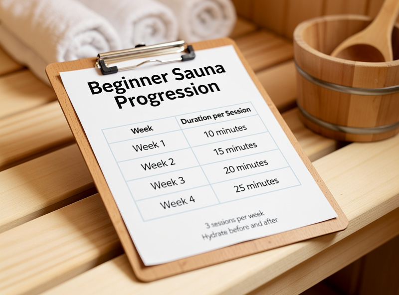 Progressive sauna schedule chart
