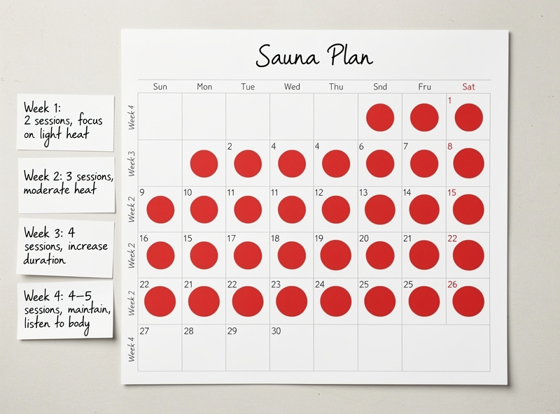 30-day sauna schedule calendar