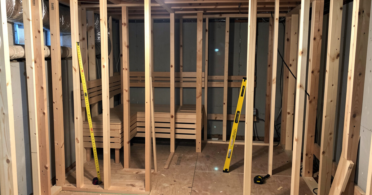 Building an infrared sauna room from scratch