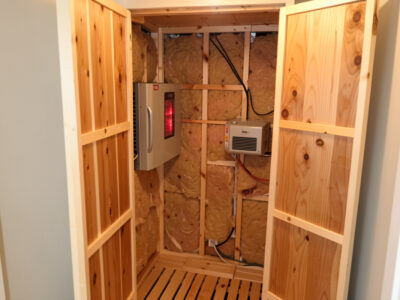 Converting a closet into an infrared sauna