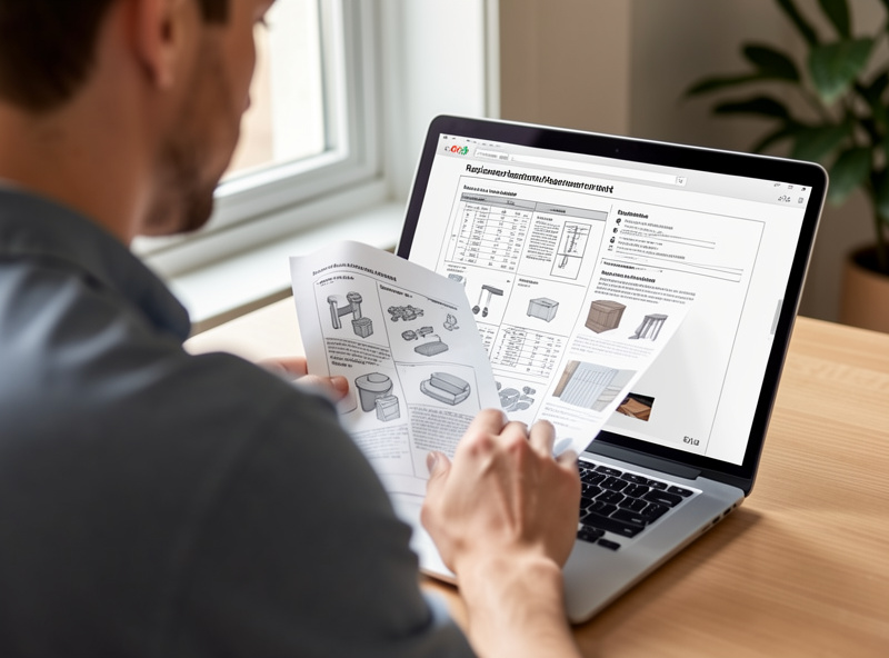 Person searching a sauna manufacturer parts page on a laptop to check replacement availability