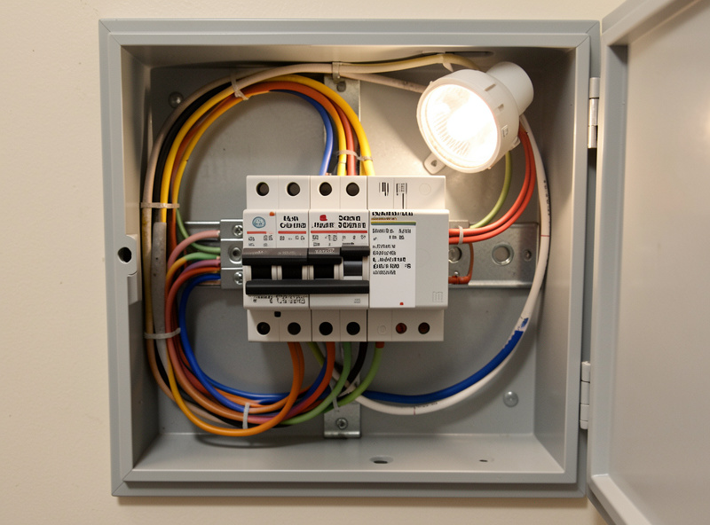 Home electrical panel with a dedicated breaker feeding an infrared sauna circuit