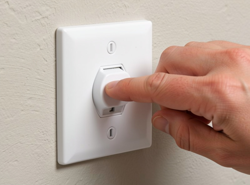 Hand resetting a GFCI outlet that feeds an infrared sauna circuit