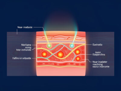 Infrared penetration depth into skin by wavelength band