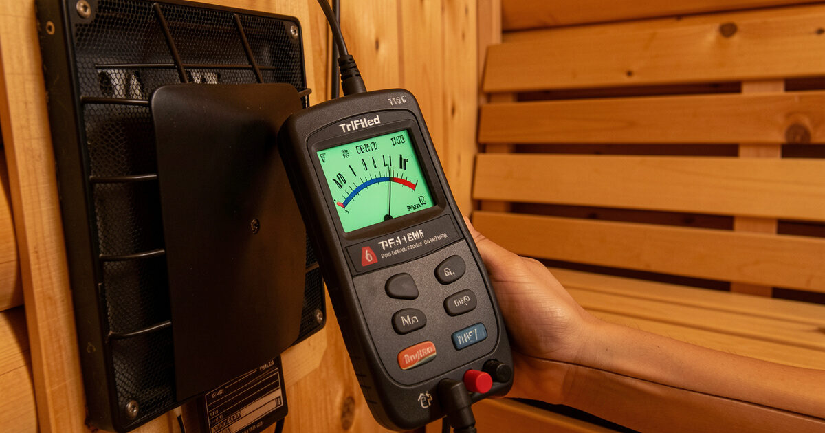 Measure infrared sauna EMF with a trifield meter
