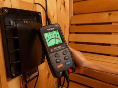 Measure infrared sauna EMF with a trifield meter
