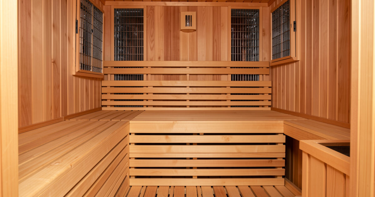 Infrared sauna heater placement
