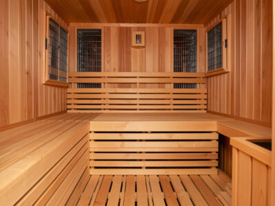 Infrared sauna heater placement