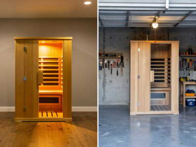 Indoor vs garage infrared sauna install