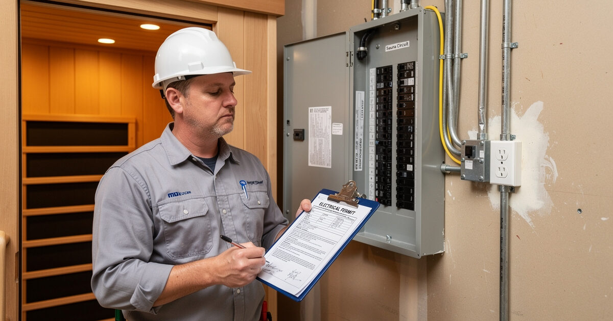 Infrared sauna permits and electrical codes