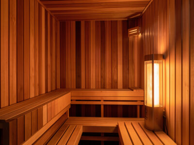 Full-spectrum infrared sauna with far-infrared panels and a near-infrared emitter