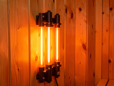 Ceramic infrared sauna heater rods producing mid-infrared output